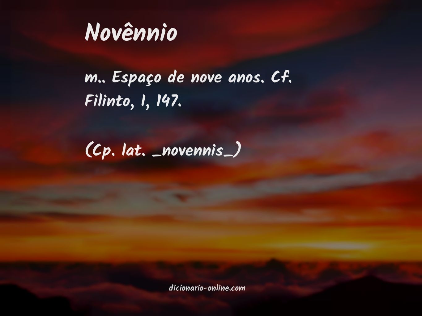 Significado de novênnio