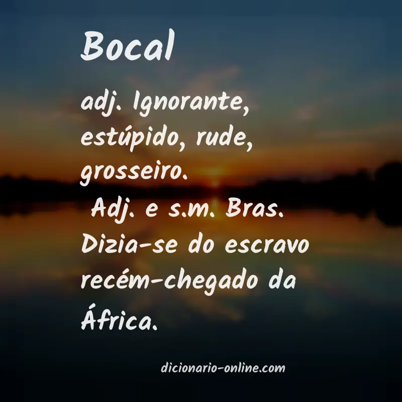 Significado de bocal