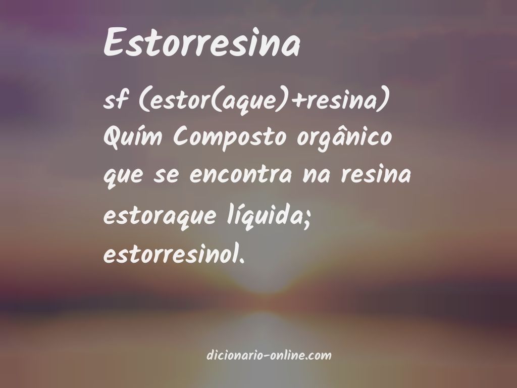 Significado de estorresina