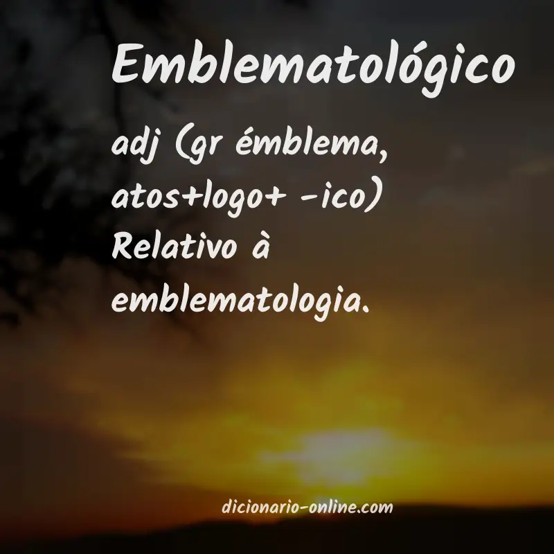 Significado de emblematológico