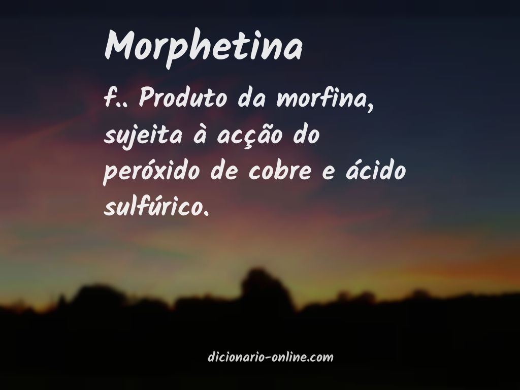 Significado de morphetina