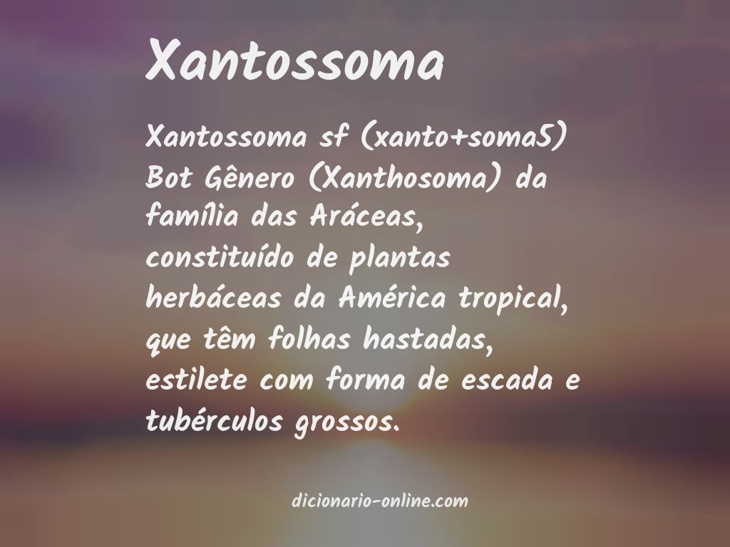Significado de xantossoma