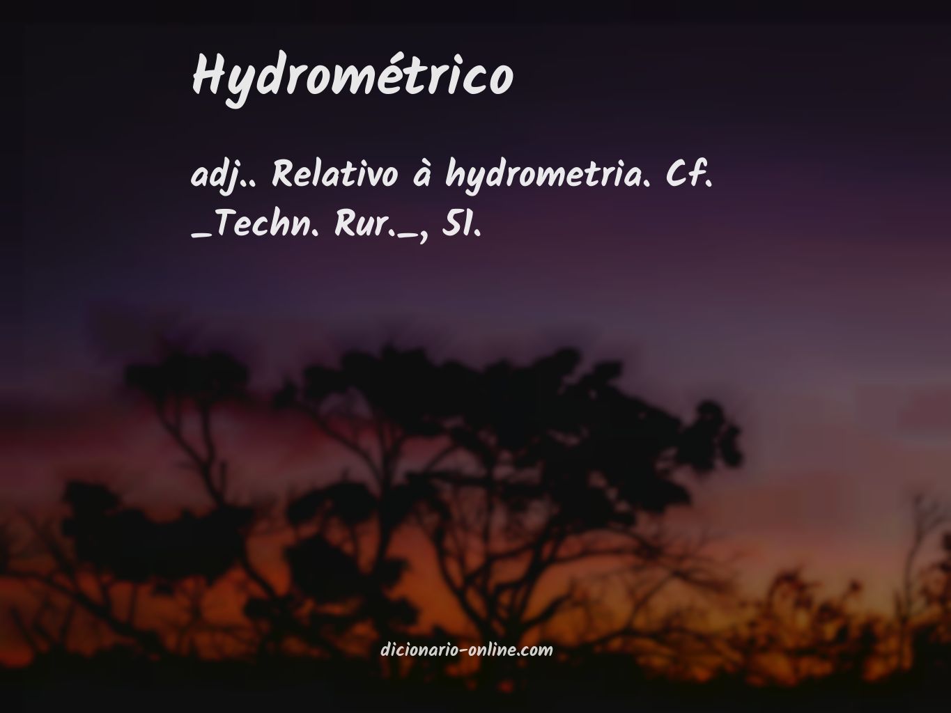 Significado de hydrométrico