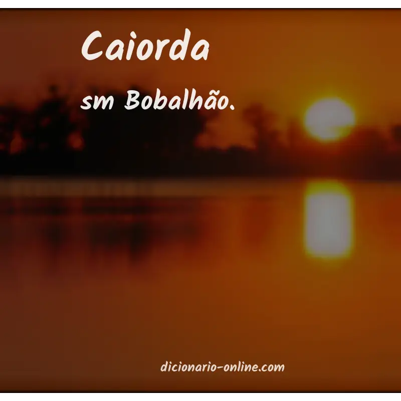 Significado de caiorda
