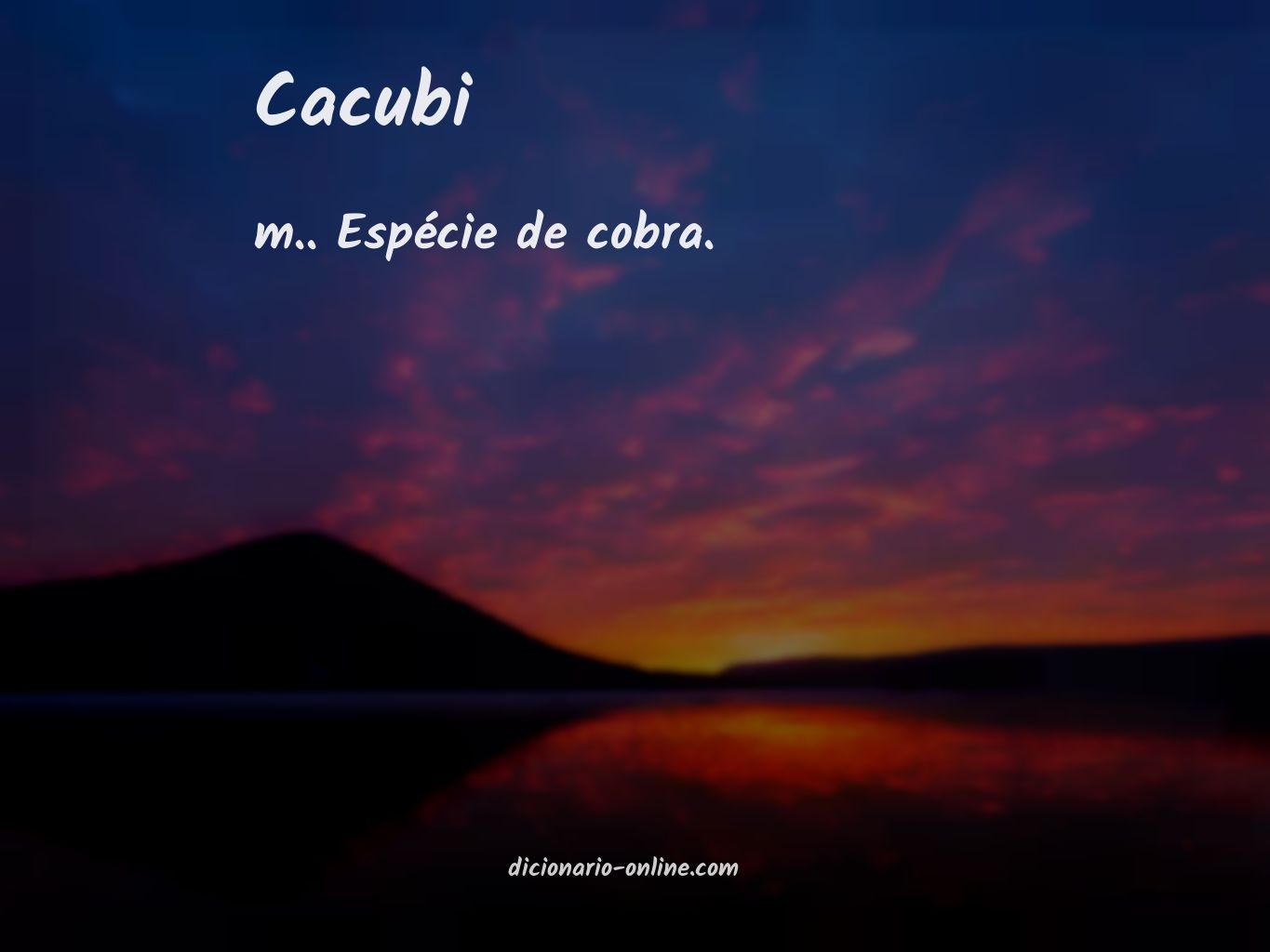 Significado de cacubi