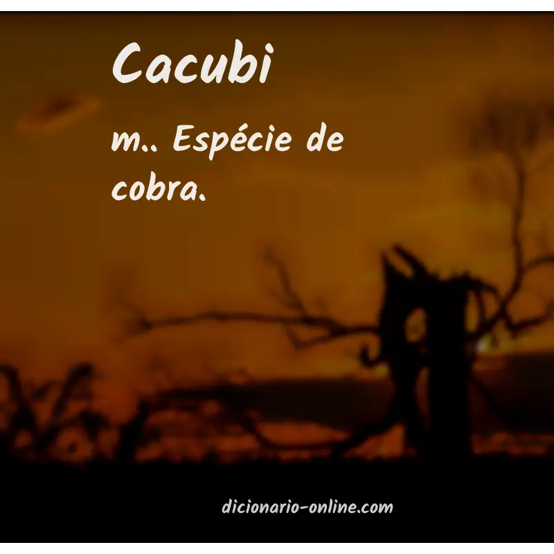 Significado de cacubi
