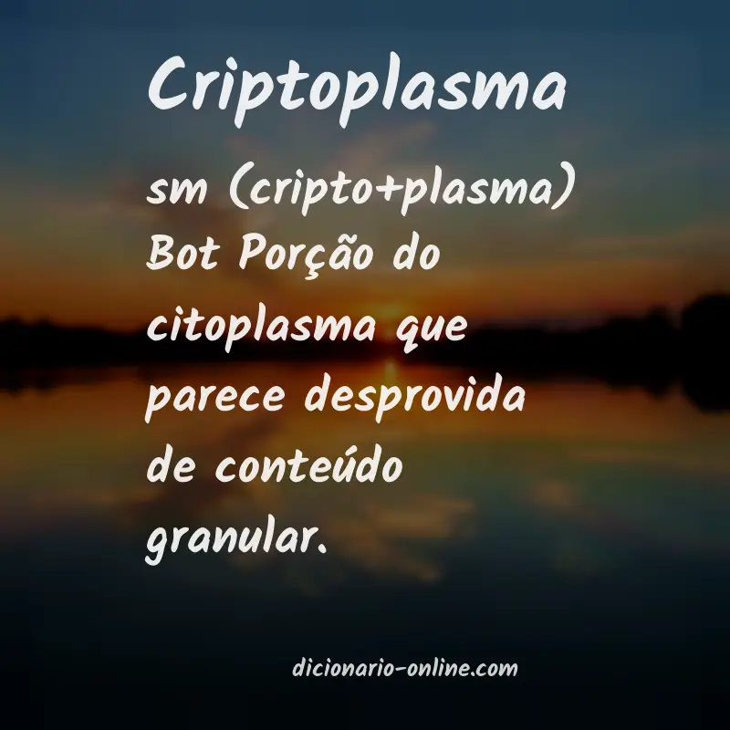 Significado de criptoplasma