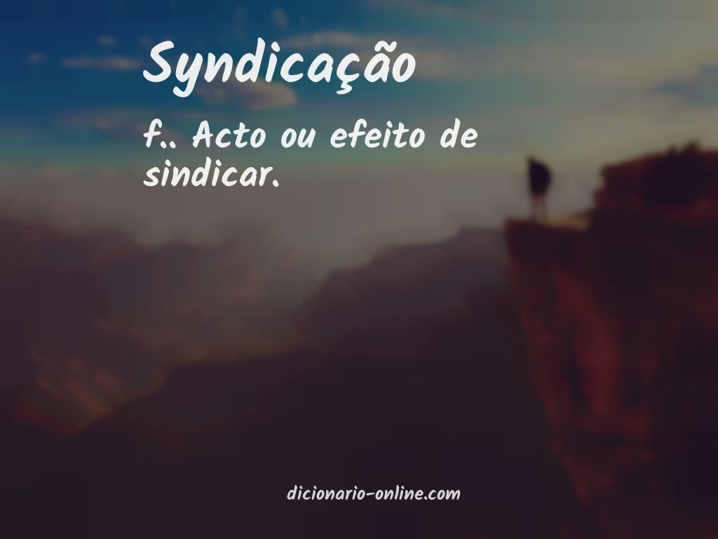 Significado de syndicação