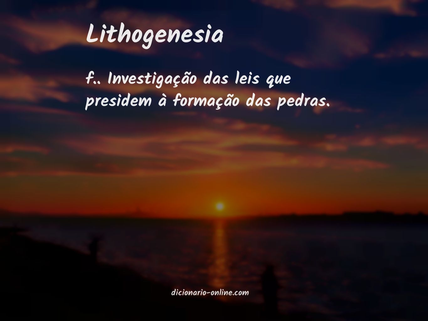 Significado de lithogenesia