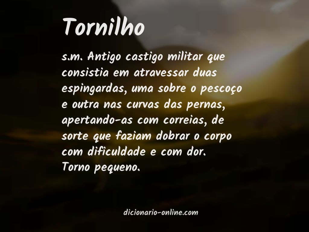 Significado de tornilho