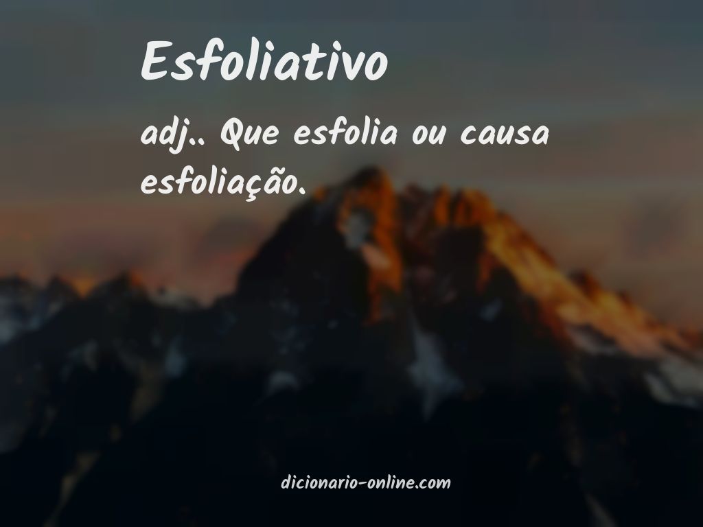 Significado de esfoliativo