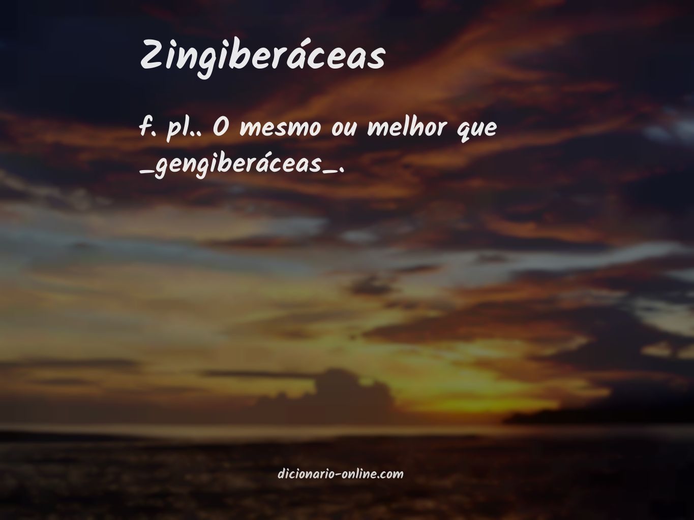 Significado de zingiberáceas