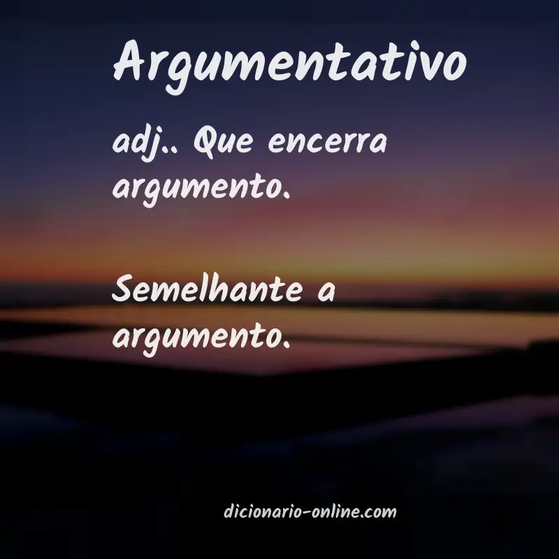Significado de argumentativo