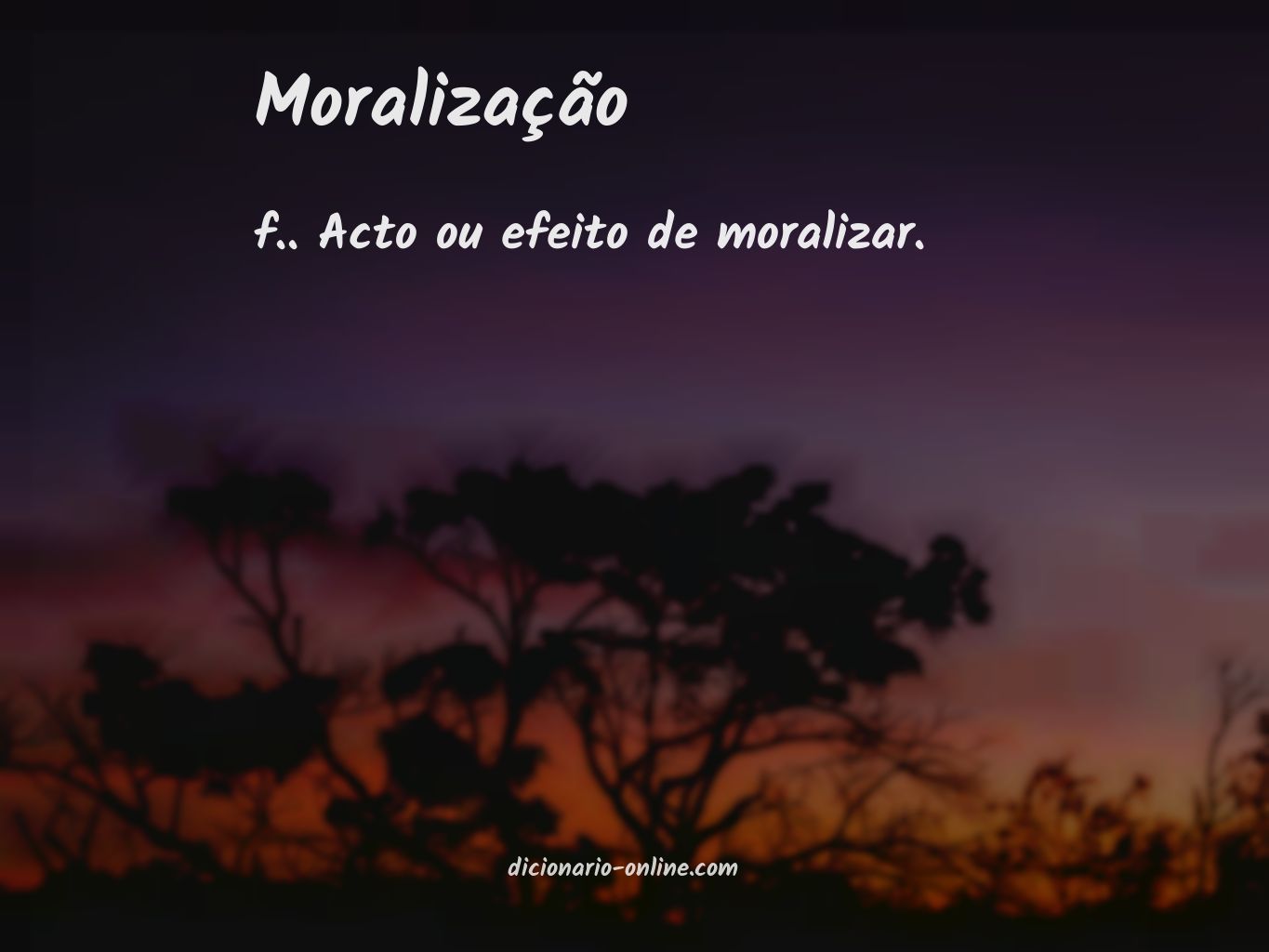 Significado de moralização