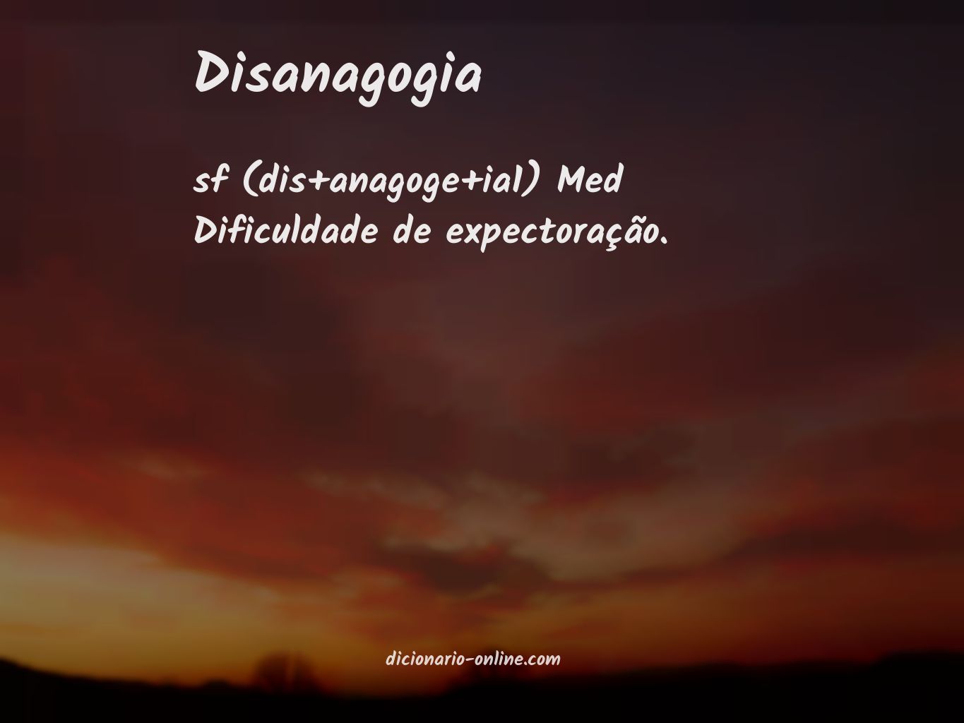 Significado de disanagogia