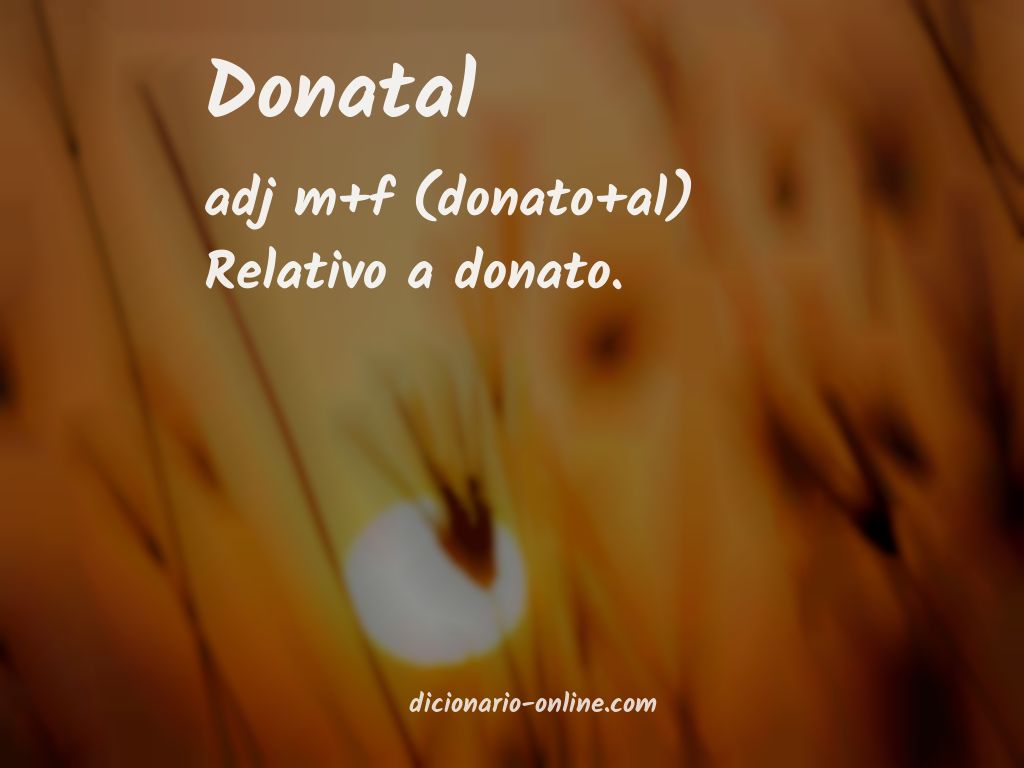 Significado de donatal
