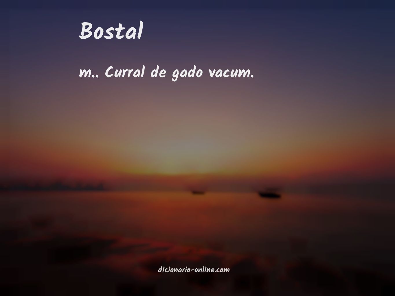 Significado de bostal