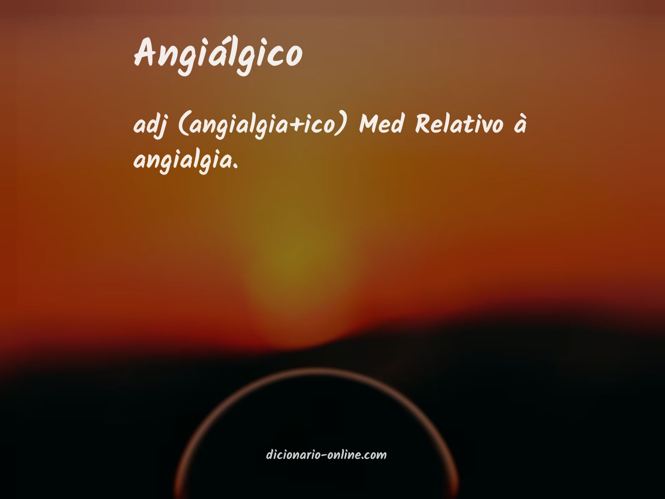 Significado de angiálgico