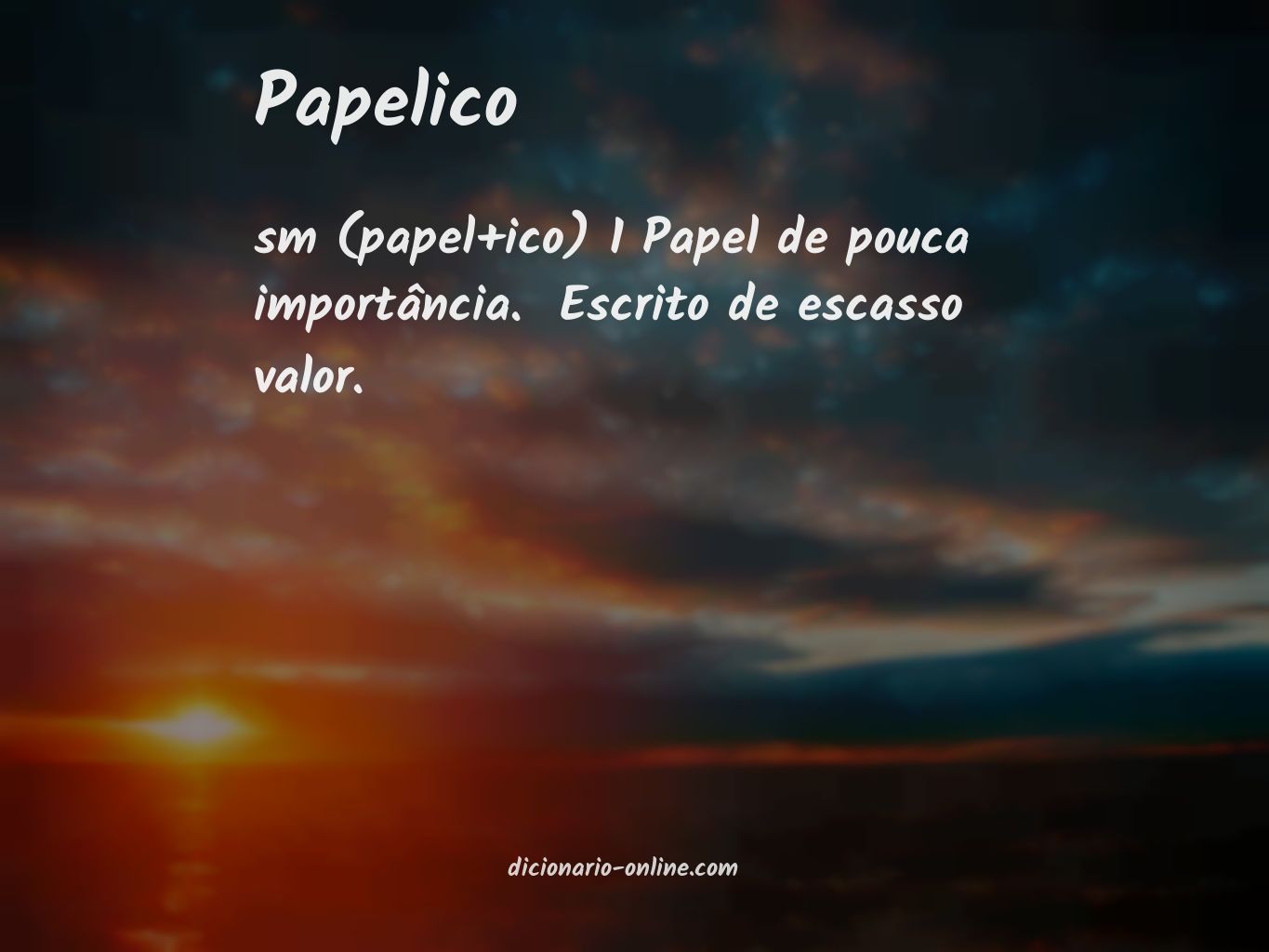 Significado de papelico