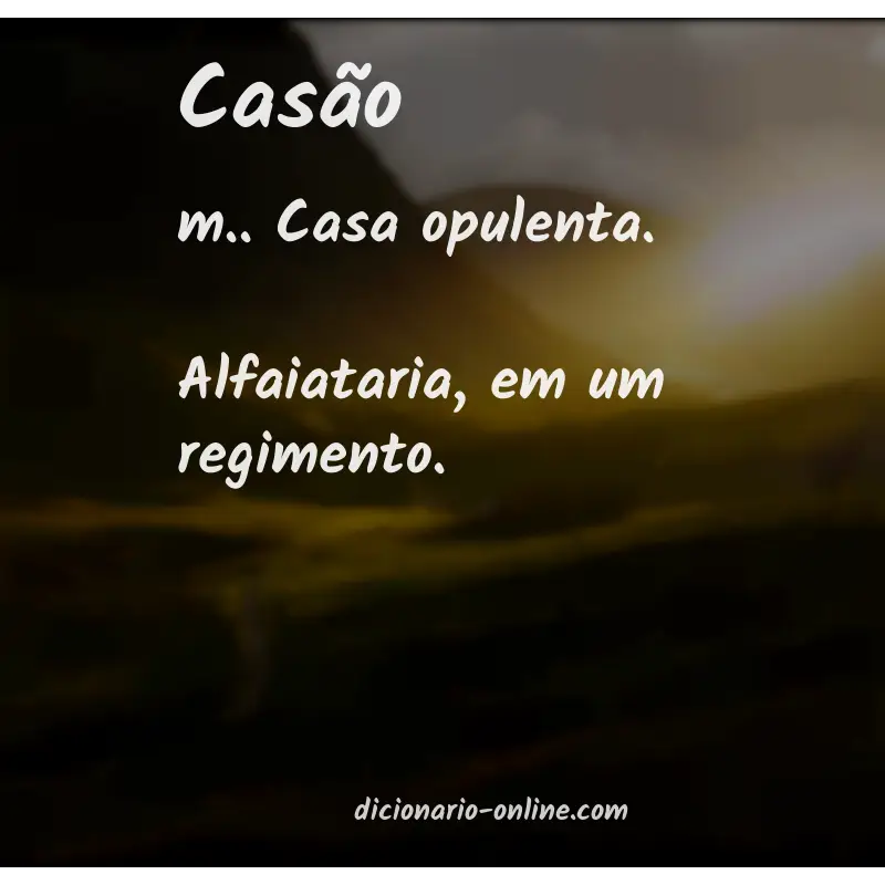 Significado de casão