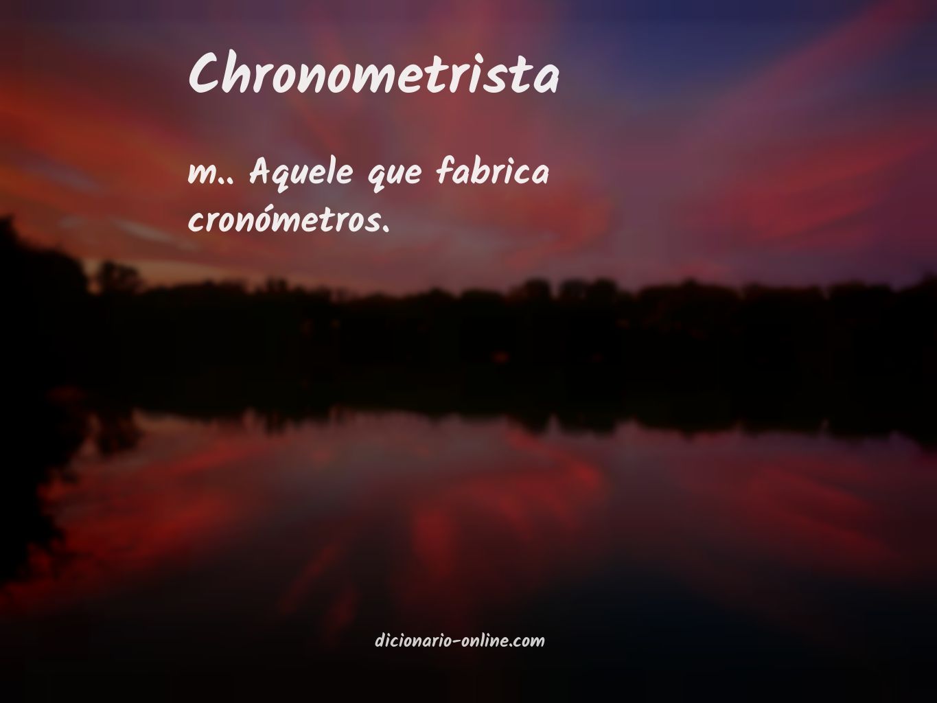 Significado de chronometrista