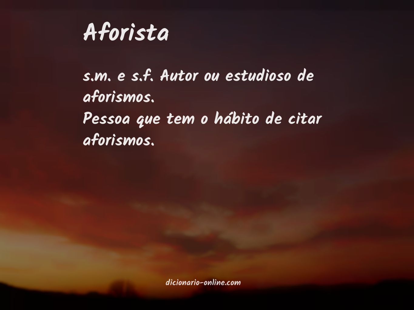 Significado de aforista