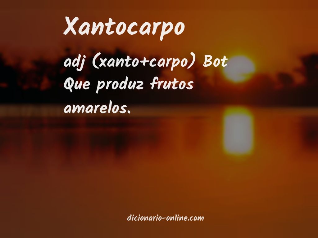 Significado de xantocarpo