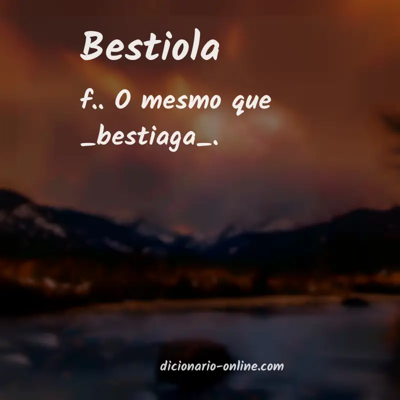 Significado de bestiola