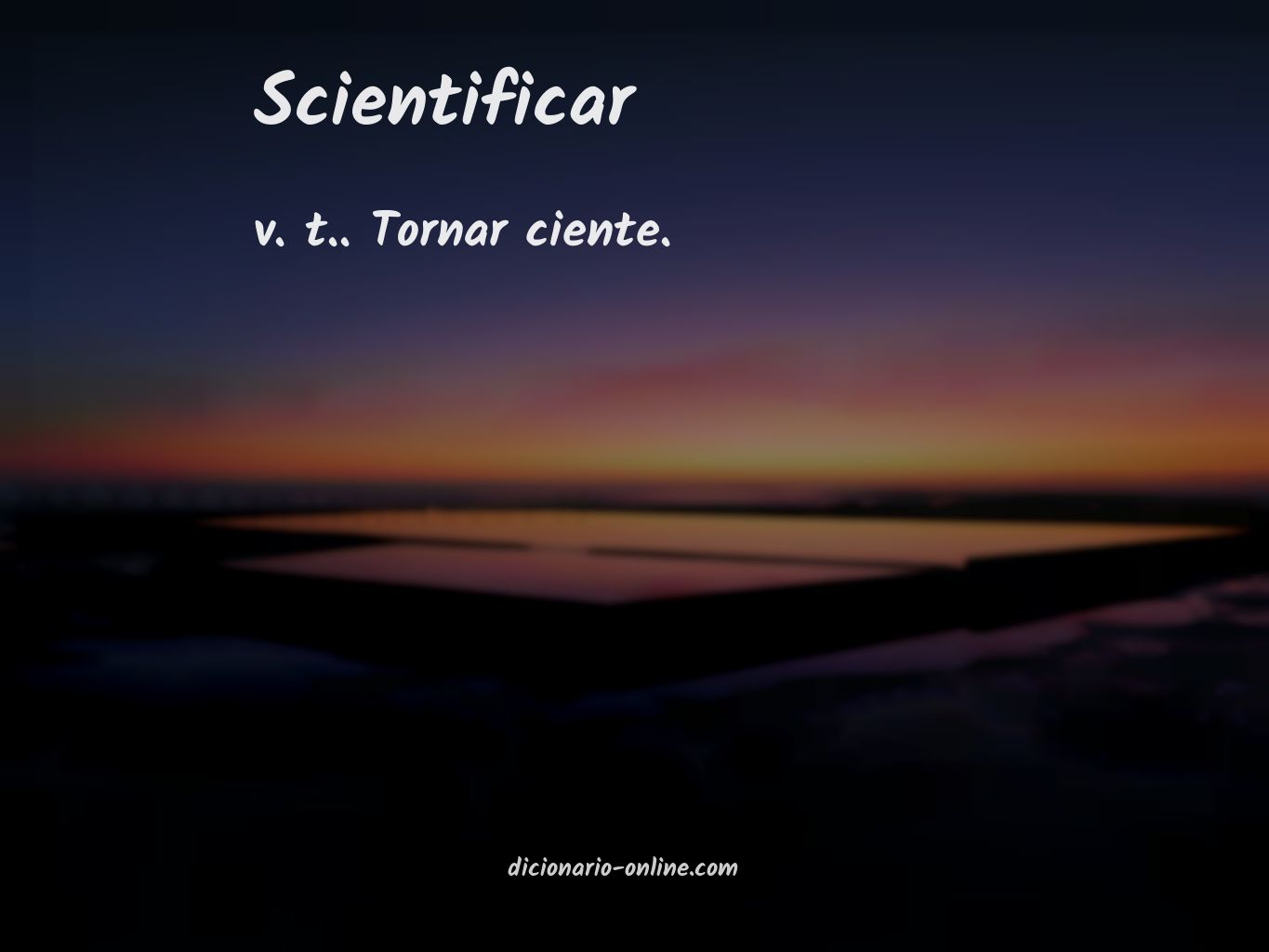 Significado de scientificar