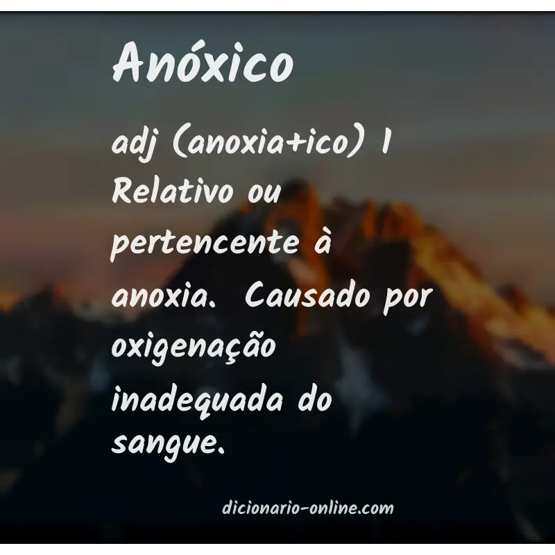 Significado de anóxico