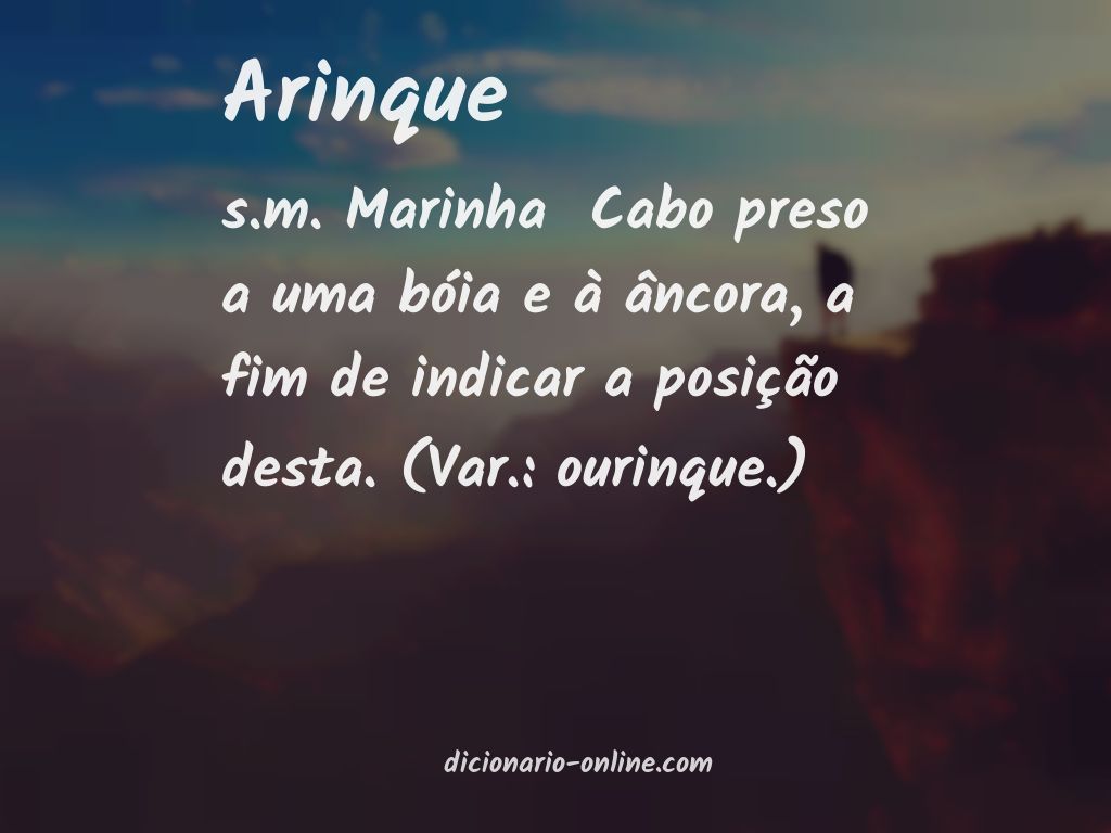 Significado de arinque