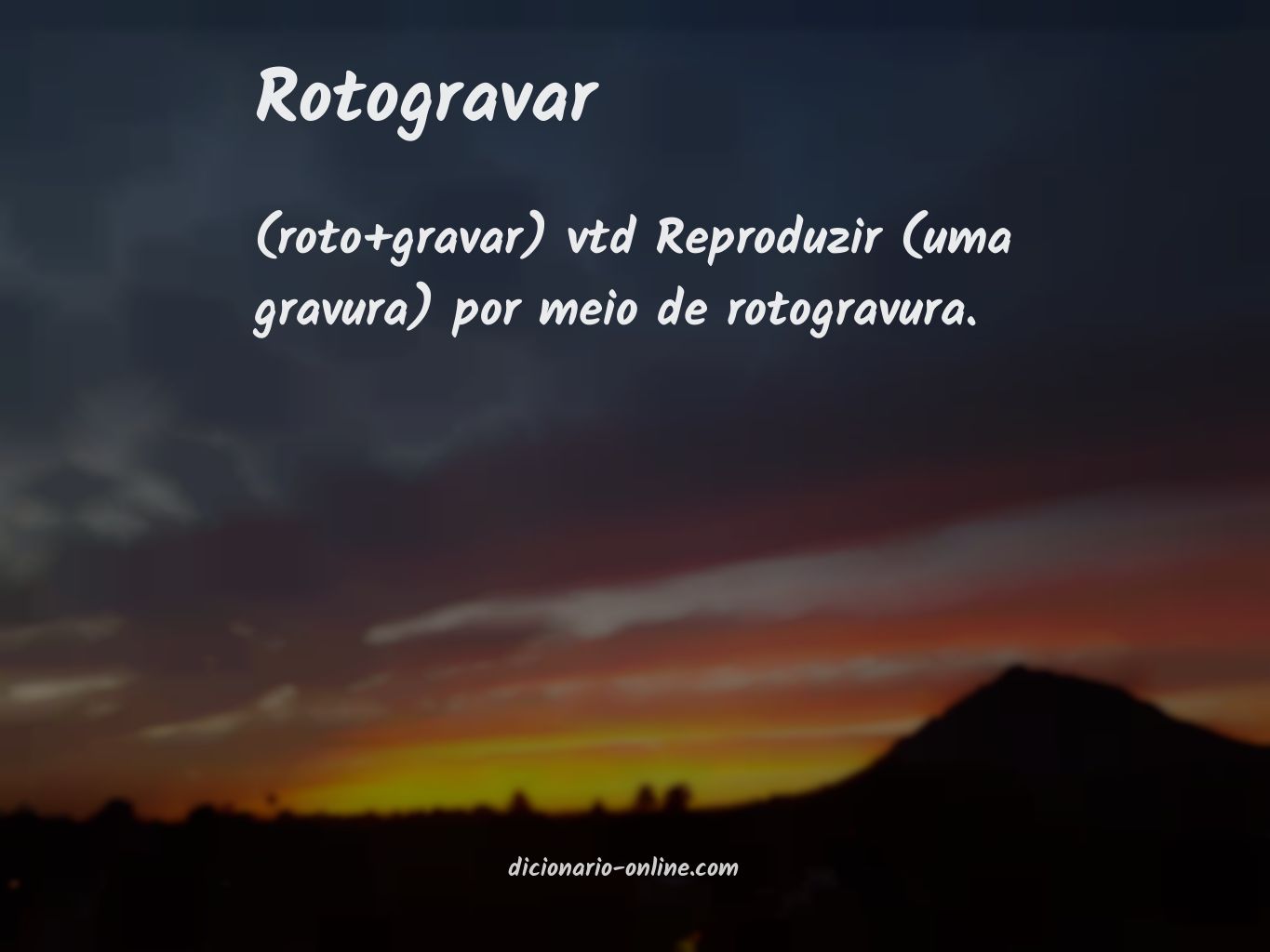 Significado de rotogravar