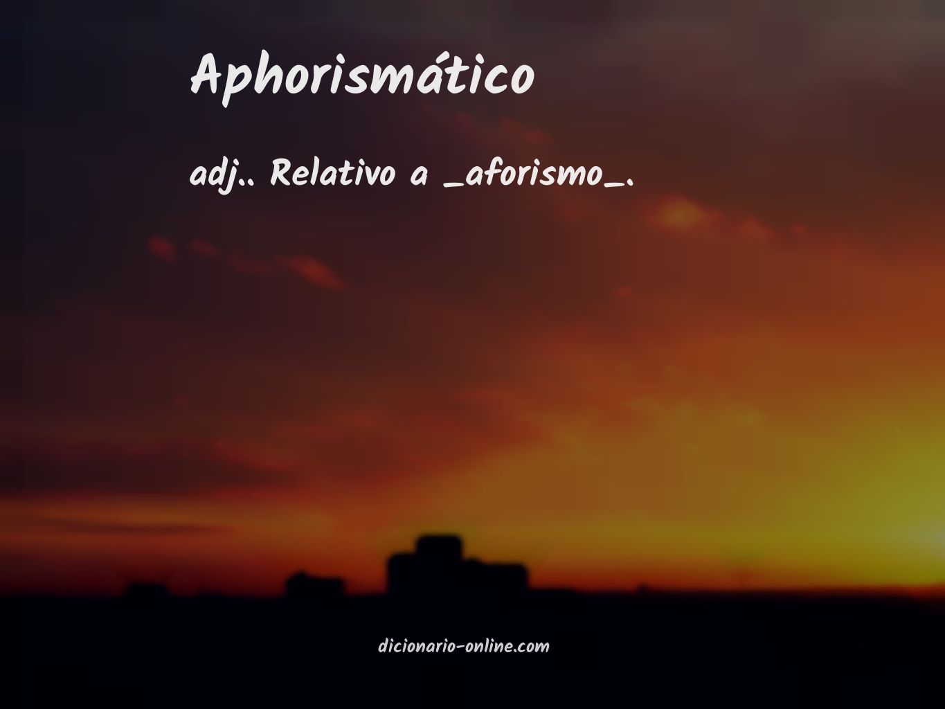 Significado de aphorismático