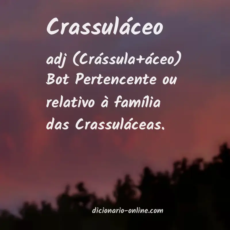 Significado de crassuláceo