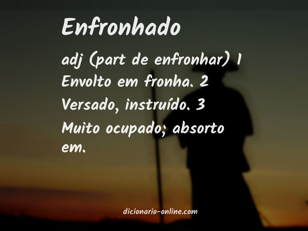 Significado de enfronhado