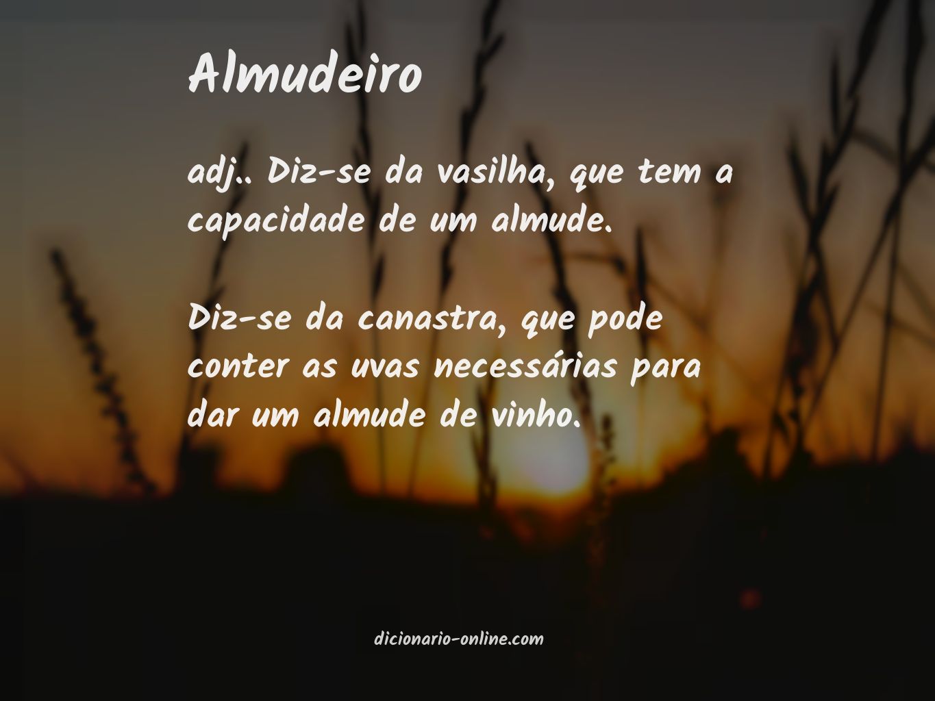 Significado de almudeiro