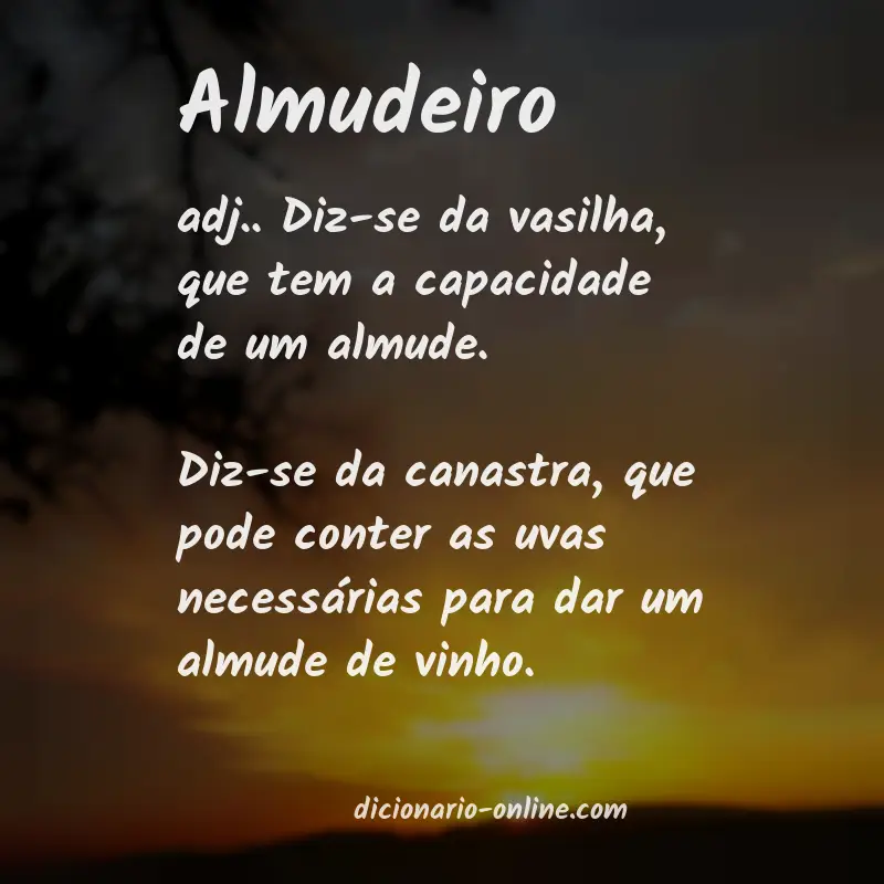Significado de almudeiro