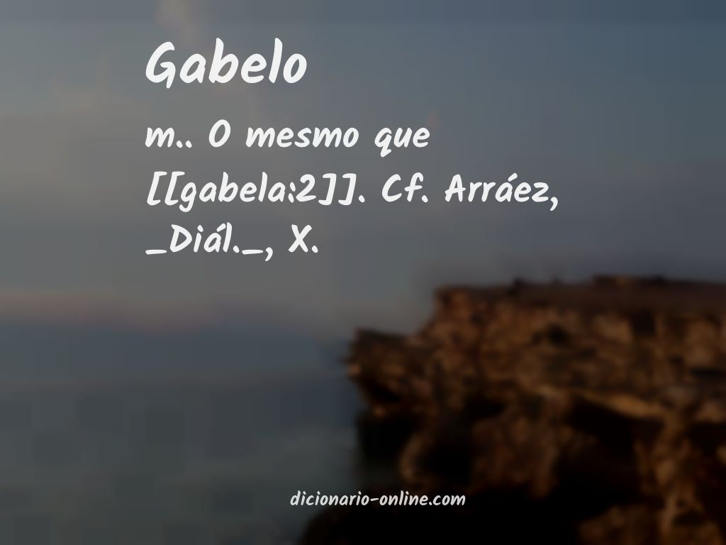 Significado de gabelo