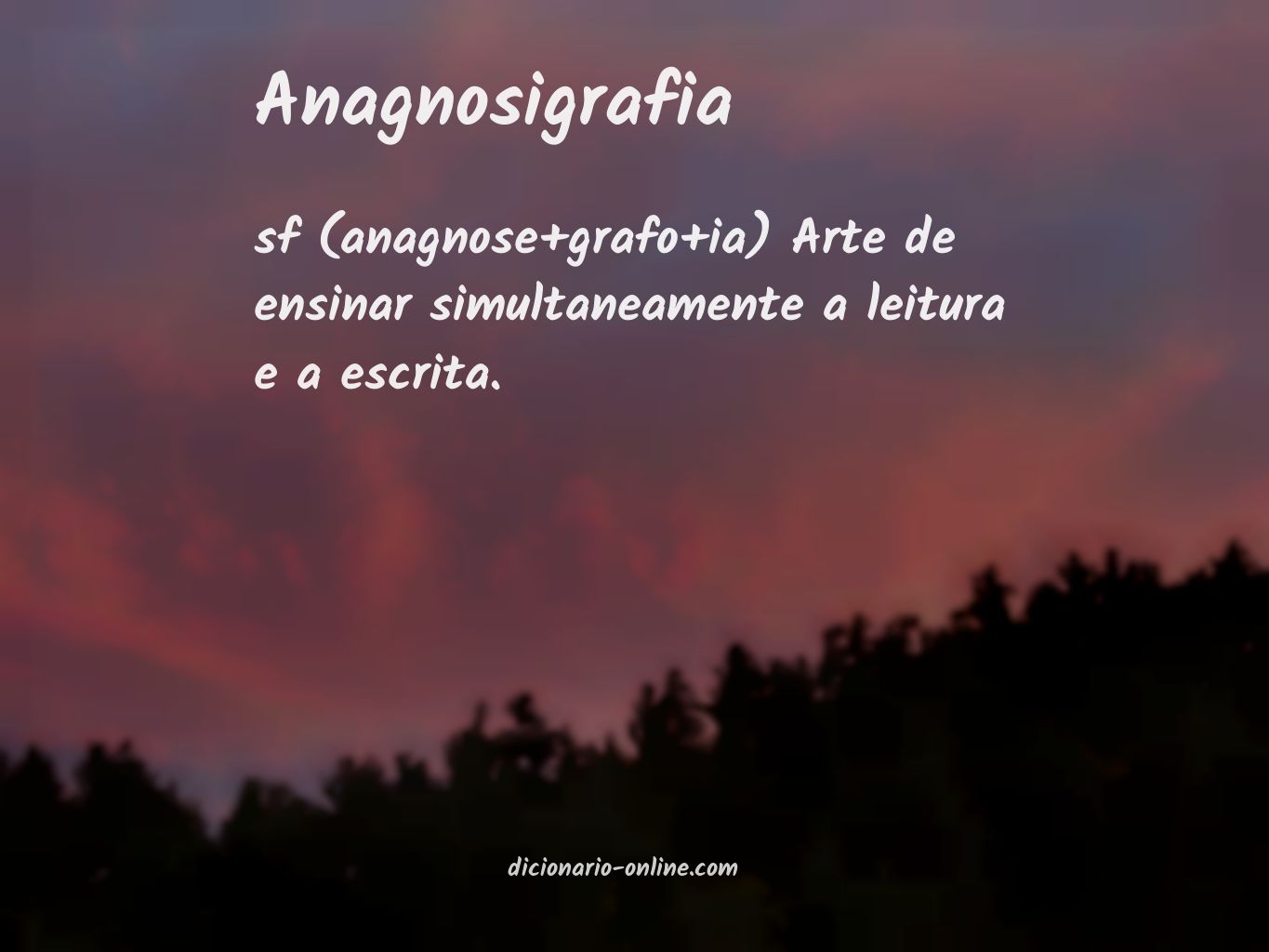 Significado de anagnosigrafia