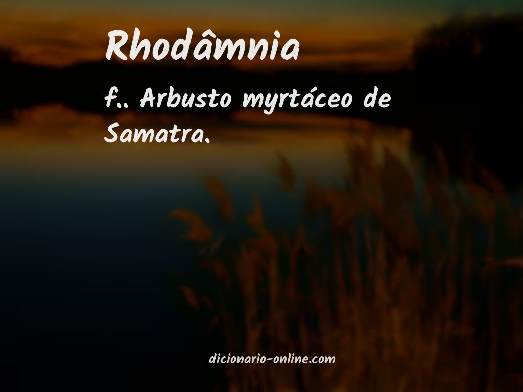 Significado de rhodâmnia