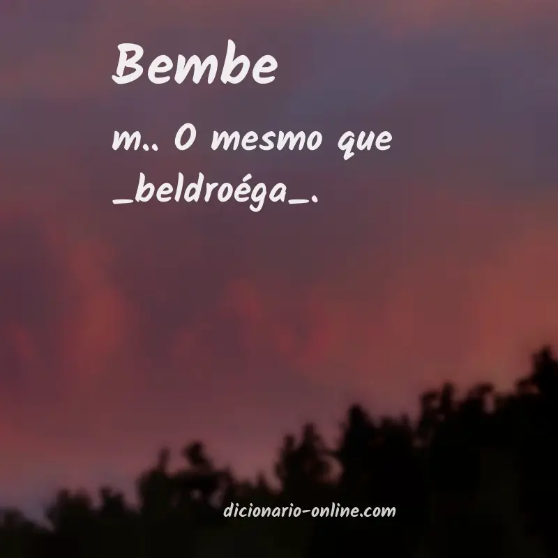 Significado de bembe