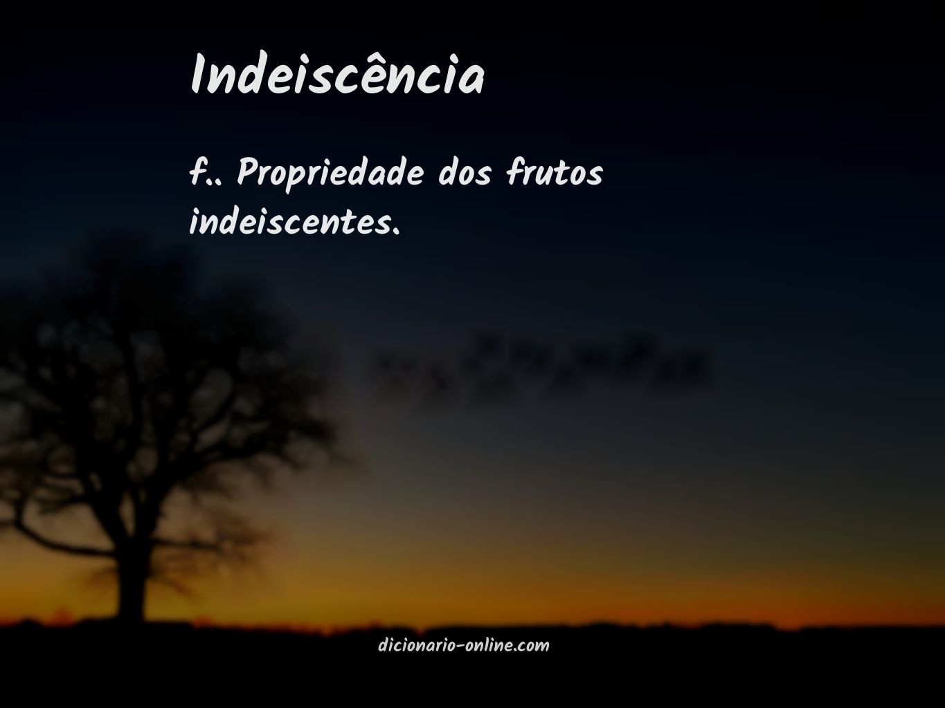 Significado de indeiscência