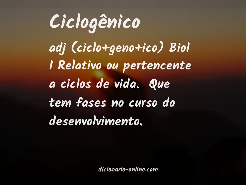 Significado de ciclogênico