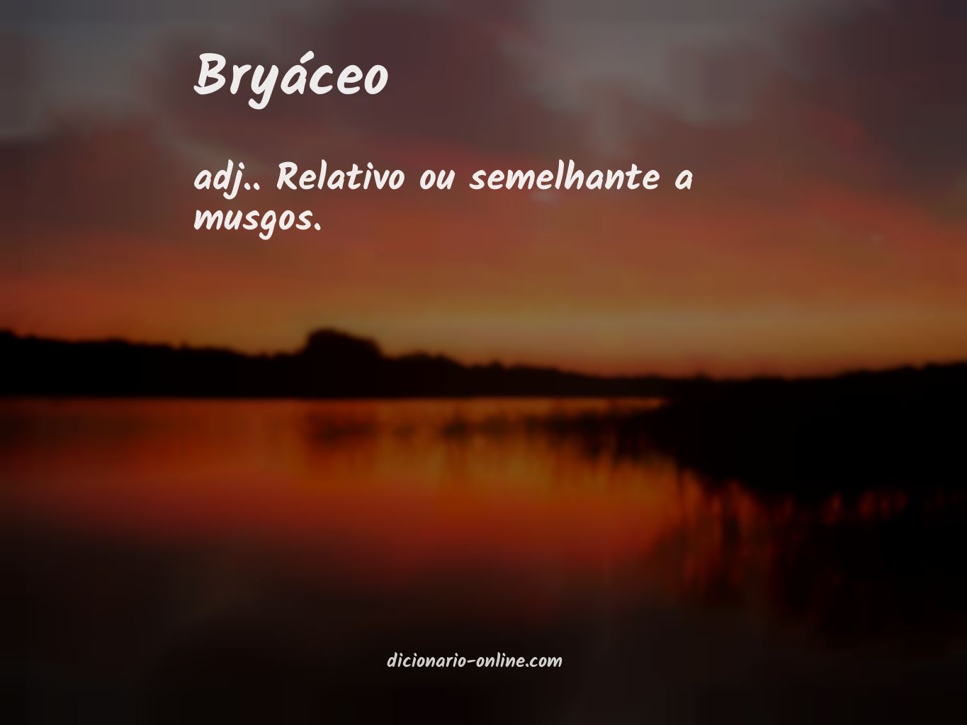 Significado de bryáceo