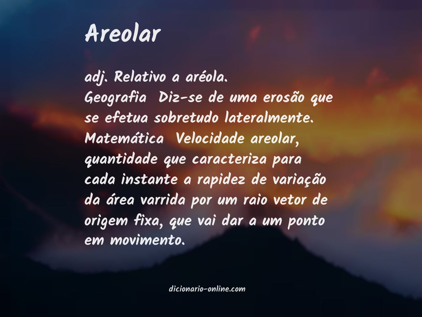 Significado de areolar