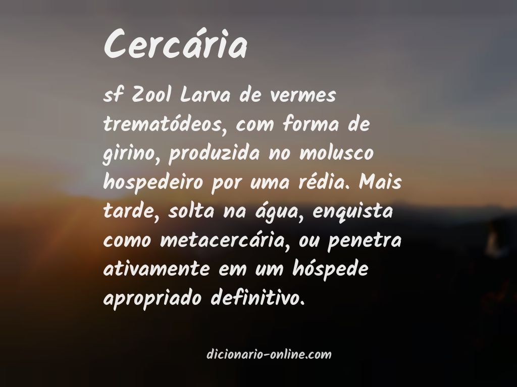 Significado de cercária