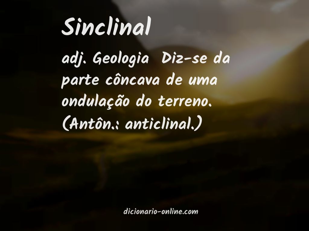 Significado de sinclinal