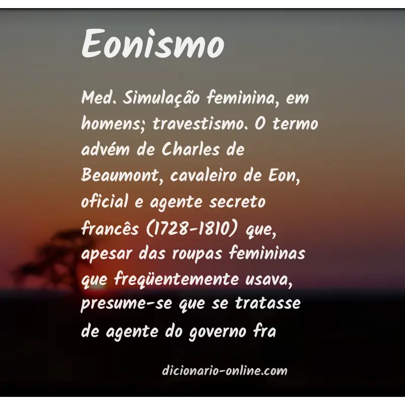 Significado de eonismo