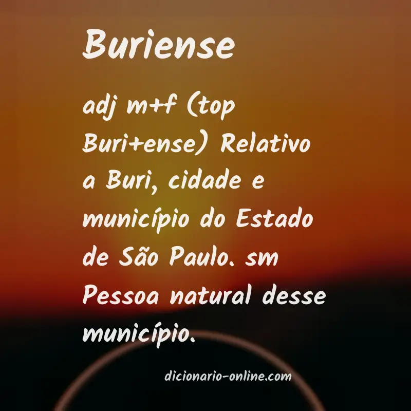 Significado de buriense