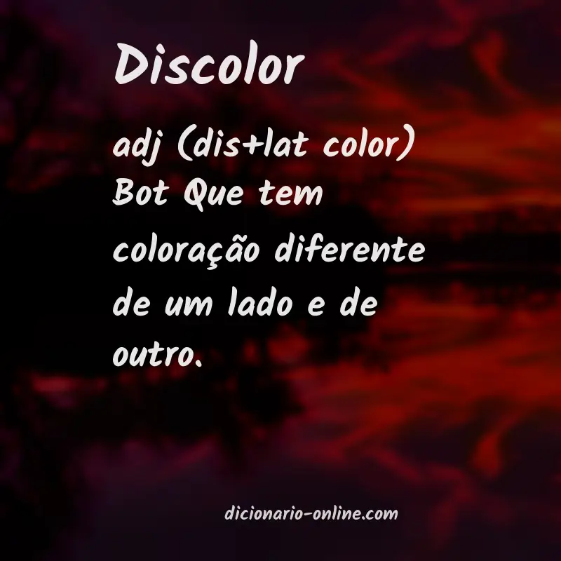 Significado de discolor